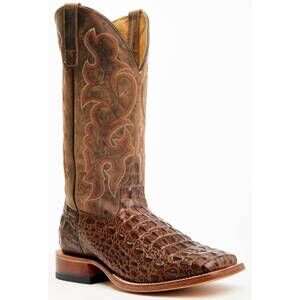 NEW HORSE POWER BOOTS men's crocodile print western boots in brown